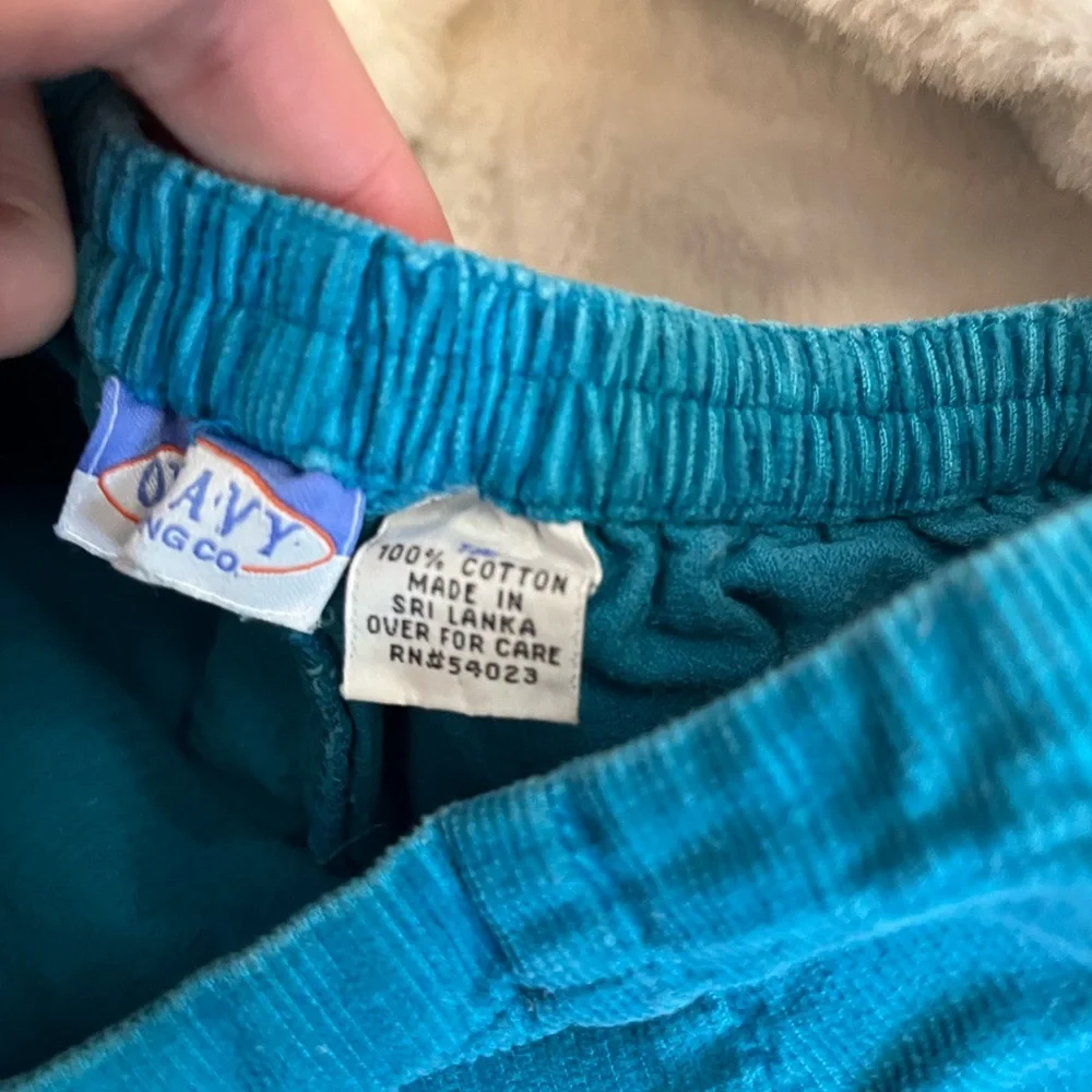 Vintage 90s Old Navy Girls 8/10 Blue Corduroy Snap Midwest Cowgirl Skort Preppy